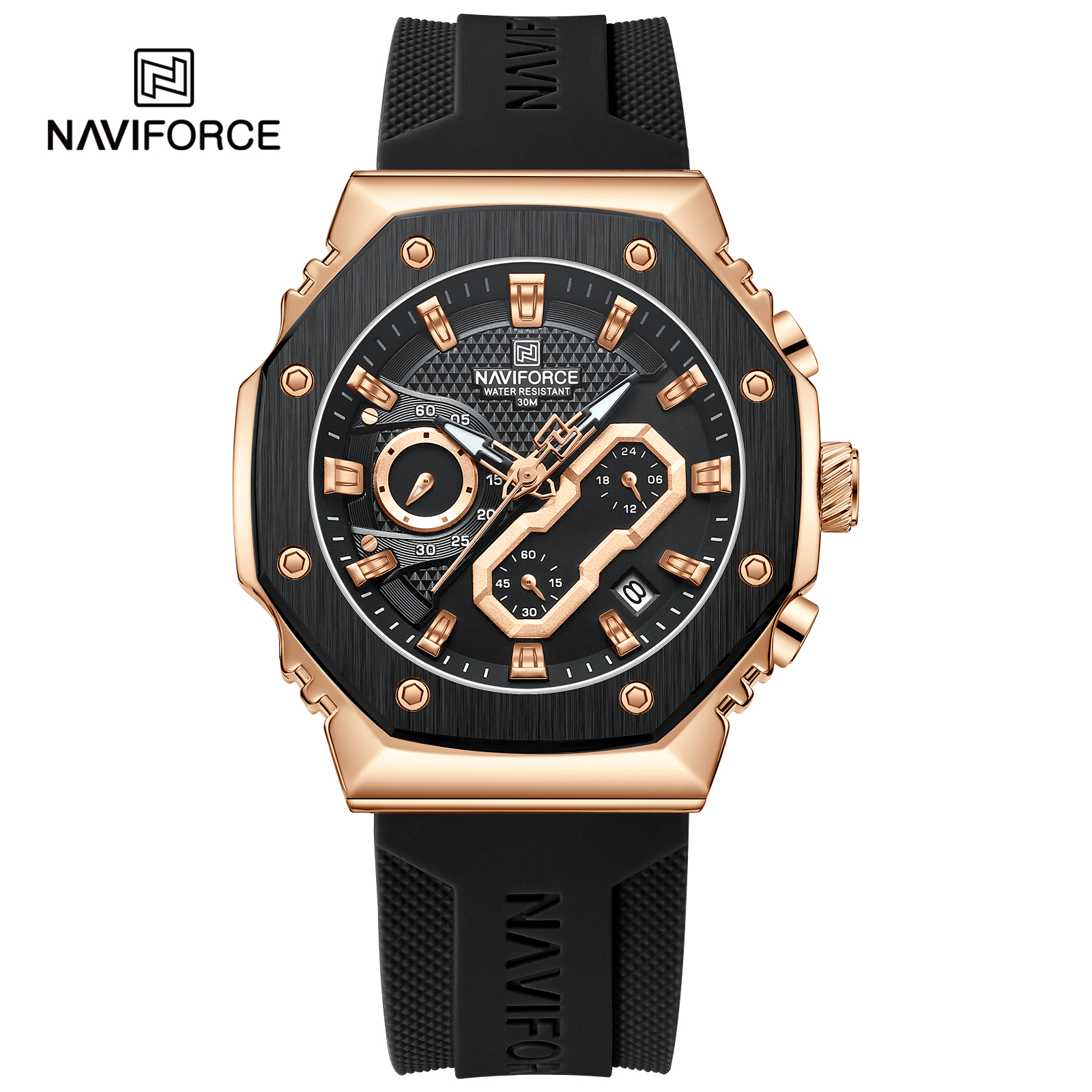  Naviforce NF8035 Silicone Strap Casual Watch