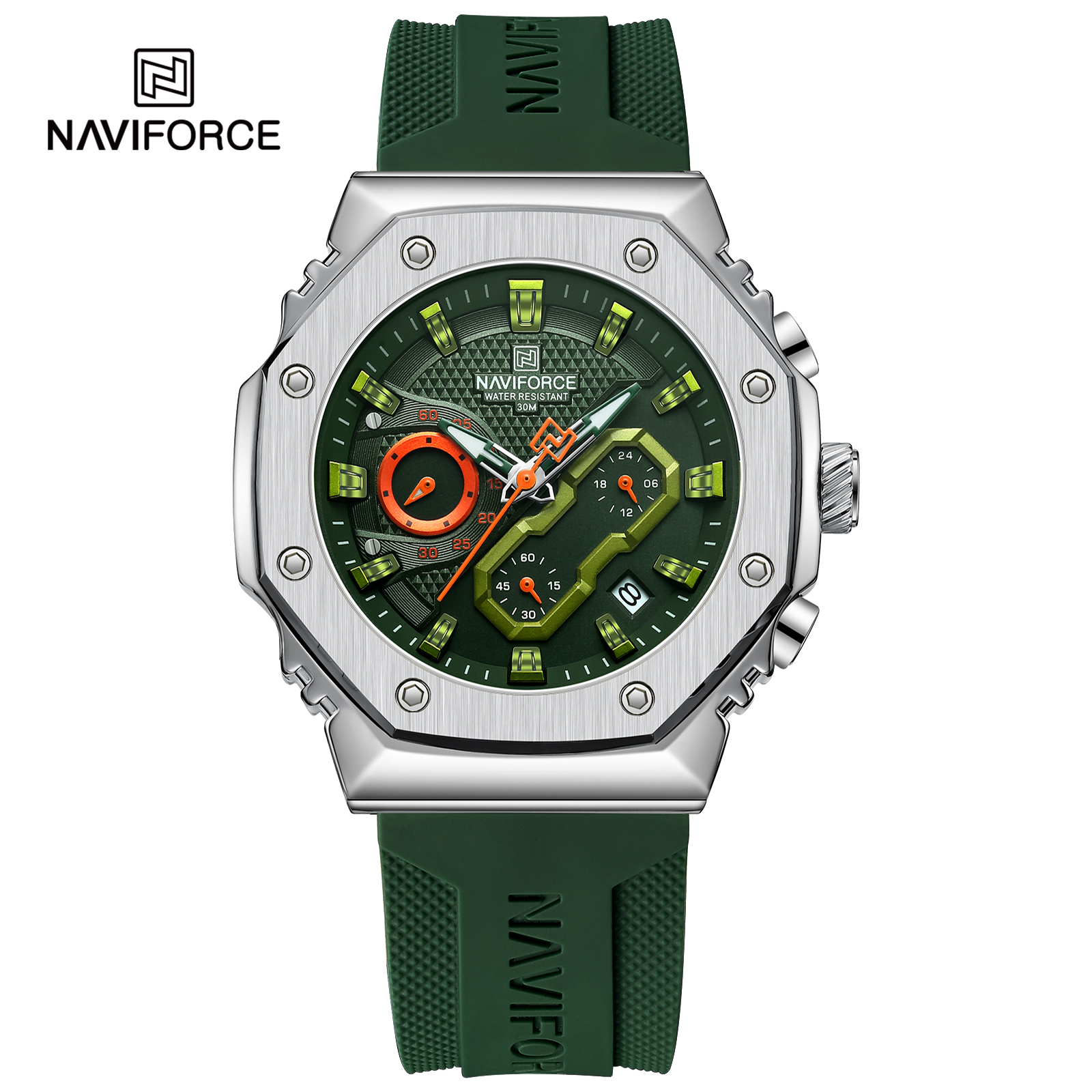  Naviforce NF8035 Silicone Strap Casual Watch