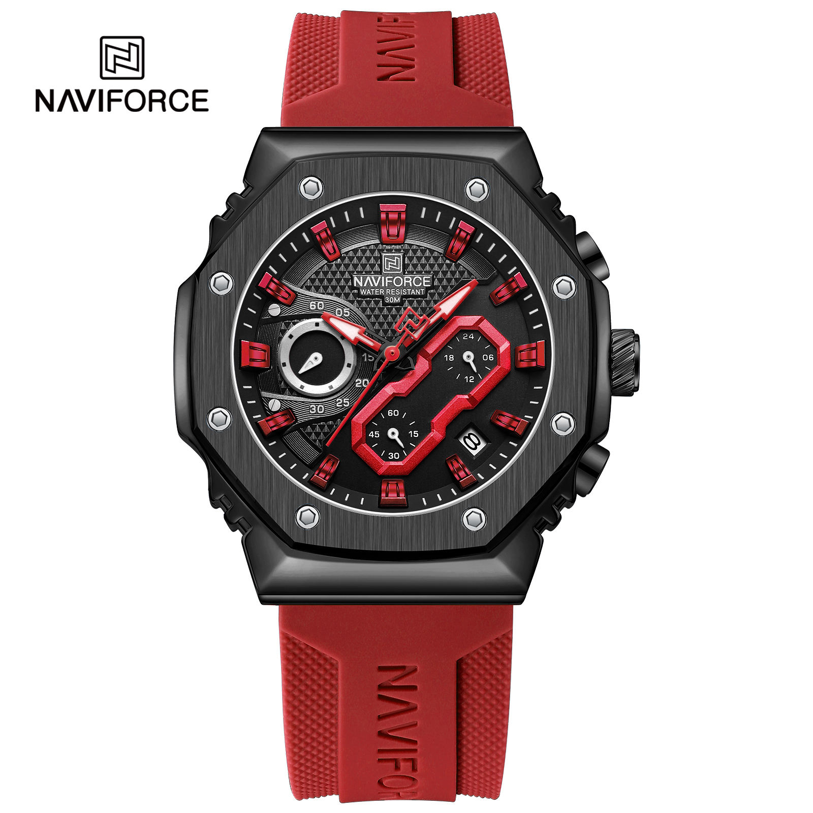  Naviforce NF8035 Silicone Strap Casual Watch