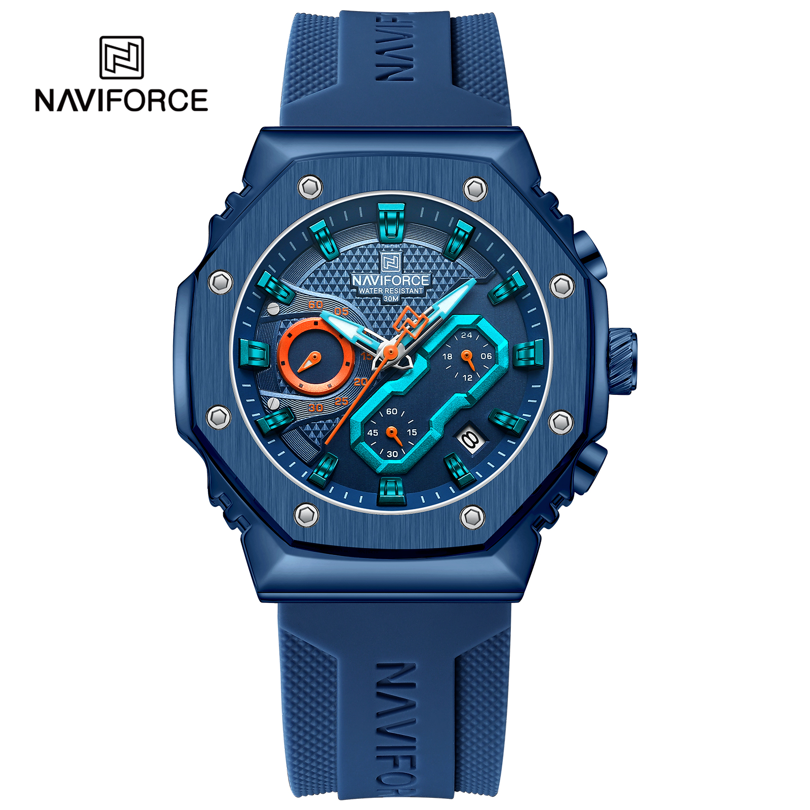  Naviforce NF8035 Silicone Strap Casual Watch